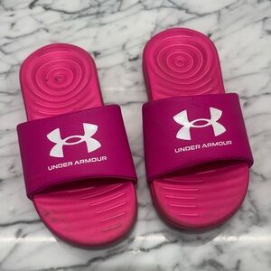 Under Armour Fuchsia Slide Sandals